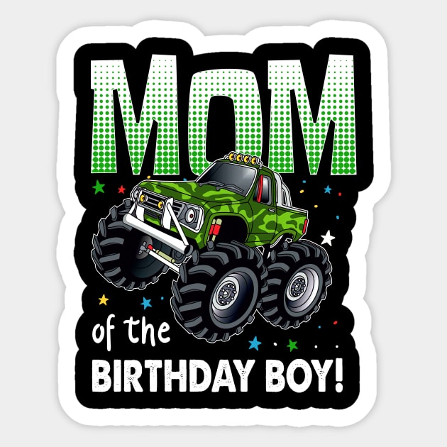 Mom of the Birthday Boy Monster Truck Birthday Sticker by Tn Haryadiole